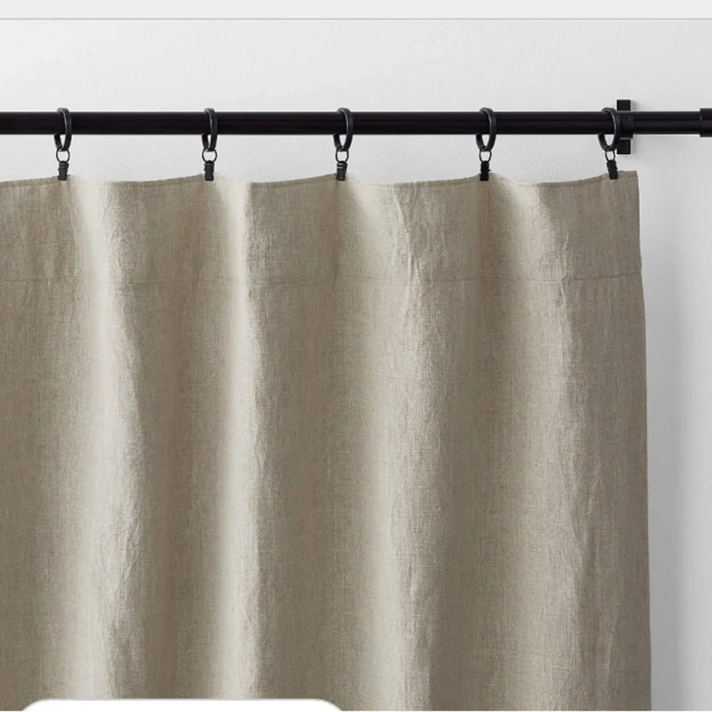 CRATE & BARREL EUROPEAN FLAX CERTIFIED LINEN LINED DRAPERY SET OF 2 - 52 x …